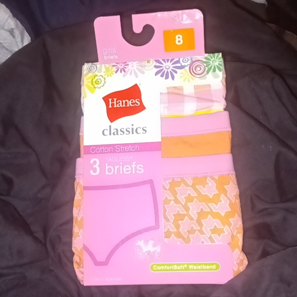 Girls hands classics 3 briefs size 8 - Picture 1 of 1